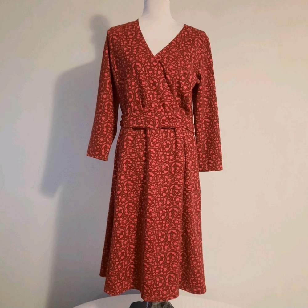 Red Patterned Dress